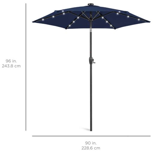 Best Choice Products 7.5ft Outdoor Solar Patio Umbrella for Deck - Image 5