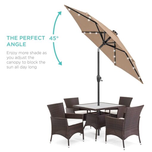 Best Choice Products 7.5ft Outdoor Solar Patio Umbrella for Deck - Image 2