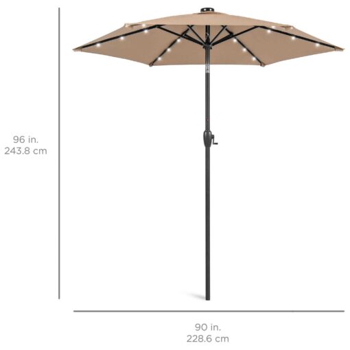 Best Choice Products 7.5ft Outdoor Solar Patio Umbrella for Deck - Image 3