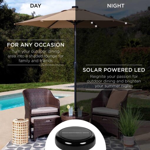 Best Choice Products 7.5ft Outdoor Solar Patio Umbrella for Deck - Image 4