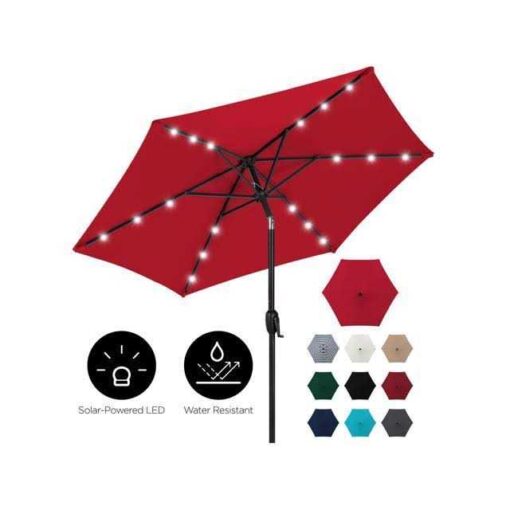 Best Choice Products 7.5ft Outdoor Solar Patio Umbrella for Deck - Image 2