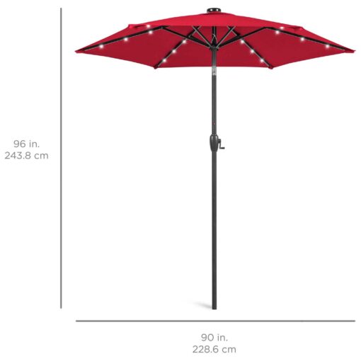 Best Choice Products 7.5ft Outdoor Solar Patio Umbrella for Deck - Image 5