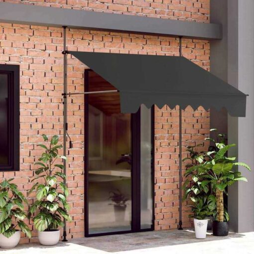 STEELAID Manual Retractable Awning Non-Screw Outdoor Sun Shade – Adjustable Pergola Shade Cover with UV Protection – 100% Polyester Made - Image 3