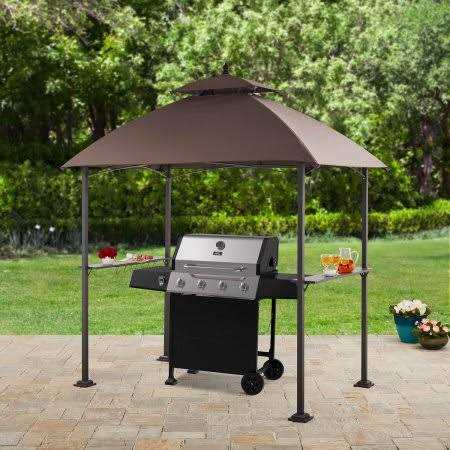 Mainstays Ledger 5' x 8' Outdoor Grill Gazebo with Canopy Top
