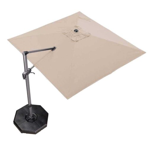 PURPLE LEAF Patio Square Umbrella Outdoor Cantilever Umbrella Offset Umbrella with 360-degree Rotation 9 - Image 2