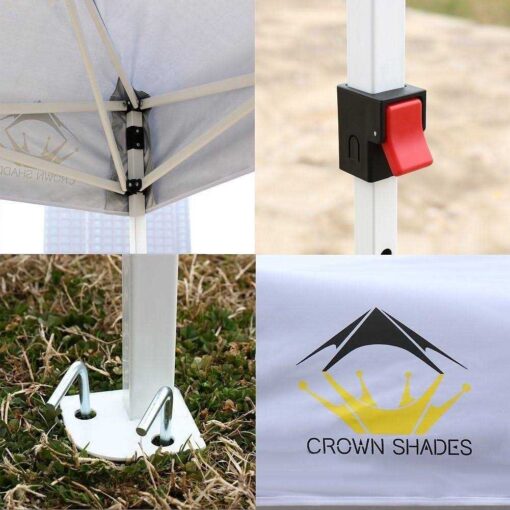 CROWN SHADES 10×10 Pop Up Canopy Patented Center Lock One Push Canopy Tent - Image 5
