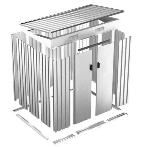 4' x 6' Garden Tool Storage Utility Shed Outdoor with Sliding Door TOBBI_TOYS Siding - Image 3