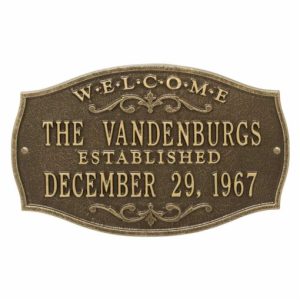 Whitehall Brookfield Welcome Anniversary Personalized Plaque