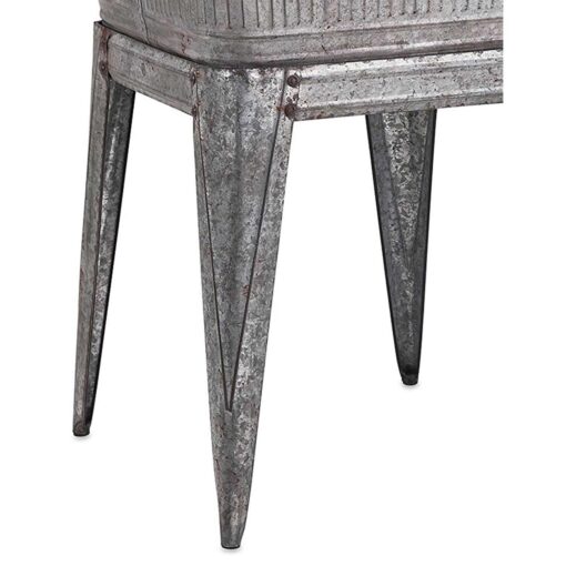 Benzara Multi Functional Galvanized Metal Tub on Stand BM16184 - Image 2