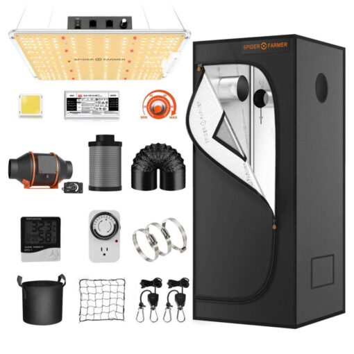 Spider Farmer SF1000 LED Grow Light +2’x2' Grow Tent Kits USA