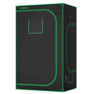 S448 4×4 Grow Tent, 48x48x80 High Reflective Mylar with Observation Window and Floor Tray for Hydroponics Indoor Plant for VS4000/VSF4300