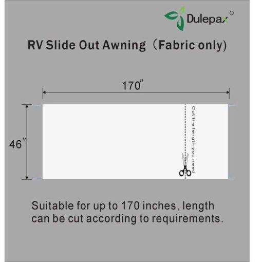 Dulepax-RV Slide Out Awning Fabric Replacement–Universal Slide-Topper Replacement for 5th Wheel RVs - Image 4