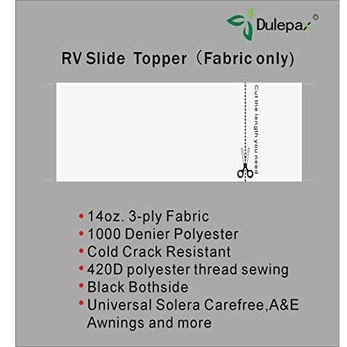 Dulepax-RV Slide Out Awning Fabric Replacement–Universal Slide-Topper Replacement for 5th Wheel RVs - Image 3