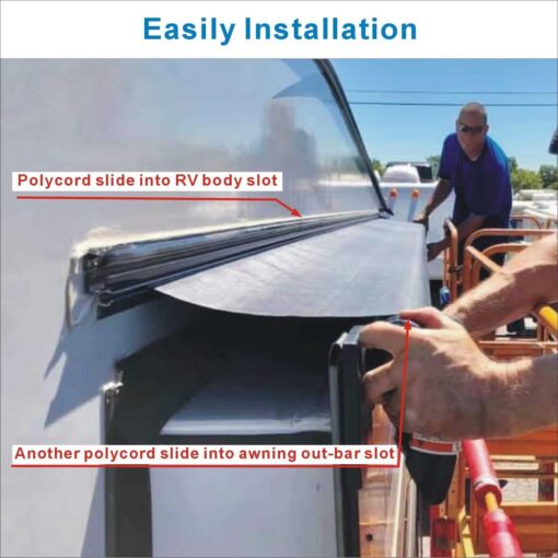 Dulepax-RV Slide Out Awning Fabric Replacement–Universal Slide-Topper Replacement for 5th Wheel RVs - Image 2