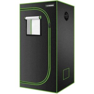 VIVOSUN Mylar Hydroponic Grow Tent with Observation Window and Floor Tray for Indoor Plant Growing