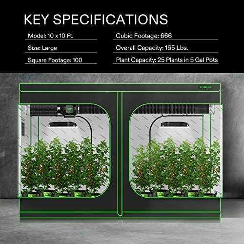 VIVOSUN Mylar Hydroponic Grow Tent with Observation Window and Floor Tray for Indoor Plant Growing - Image 3