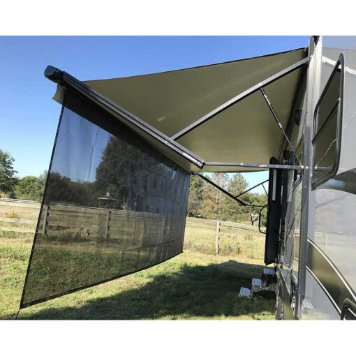 Tentproinc RV Awning Shade Screen 3' Mesh Screen Sunshade Complete Kits Motorhome Camping Trailer UV Sun Blocker - Image 2