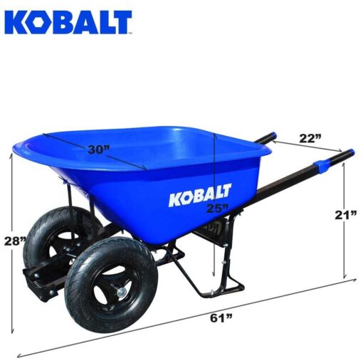 Kobalt 7-cu ft Wheelbarrow PH7-S-2W-K 35284 - Image 2
