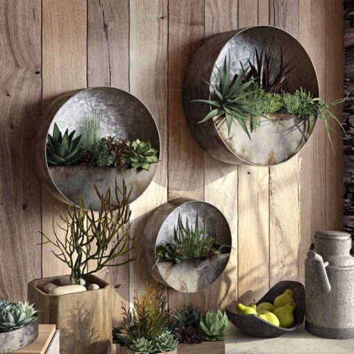 Addison 3 Piece Steel Wall Planter Set Williston Forge