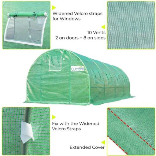 Quictent Upgraded 12x7x7 Ft Portable Greenhouse Large Walk-in - Image 4