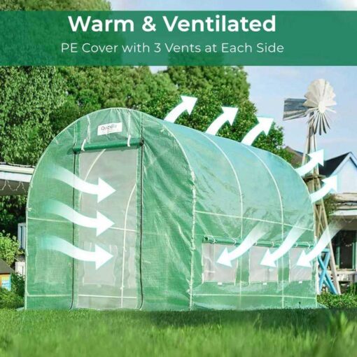 Quictent Upgraded 12x7x7 Ft Portable Greenhouse Large Walk-in - Image 2