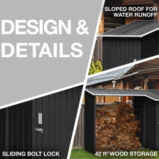 Hanover 2-in-1 Galvanized Steel Multi-Use Shed - Image 3