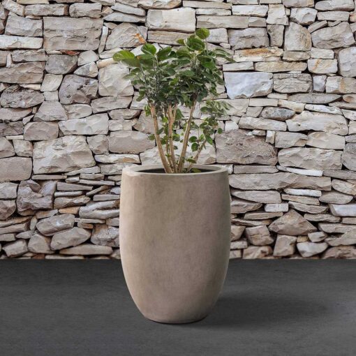 Kante 21.7H Weathered Concrete Tall Planter, Large Outdoor Indoor Decorative Pot with Drainage Hole and Rubber Plug - Image 4