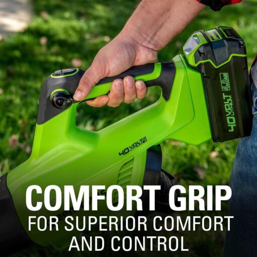 Greenworks 40V Brushless Axial Leaf Blower 4Ah USB Battery - Image 5