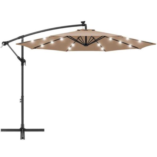 Best Choice Products 10ft Offset Hanging Outdoor Market Patio Umbrella with Easy Tilt Adjustment - Image 5