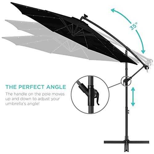 Best Choice Products 10ft Offset Hanging Outdoor Market Patio Umbrella with Easy Tilt Adjustment - Image 3