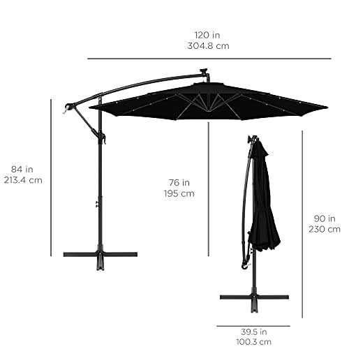 Best Choice Products 10ft Offset Hanging Outdoor Market Patio Umbrella with Easy Tilt Adjustment - Image 4