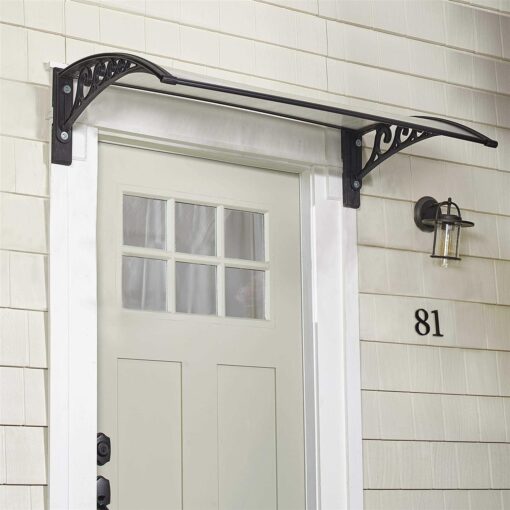 The Lakeside Collection White 47.5 Window Awning or Front Door Canopy - Image 2