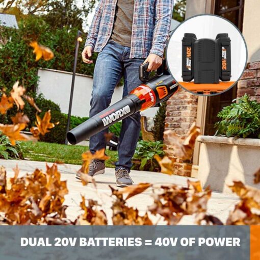 Worx 40V Power Share Turbine Cordless Leaf Blower - Image 2