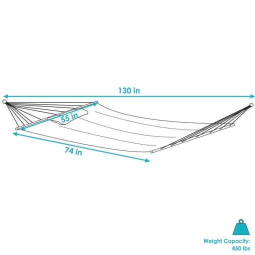 Sunnydaze Decor Quilted Fabric Hammock Spreader Bar - Image 2