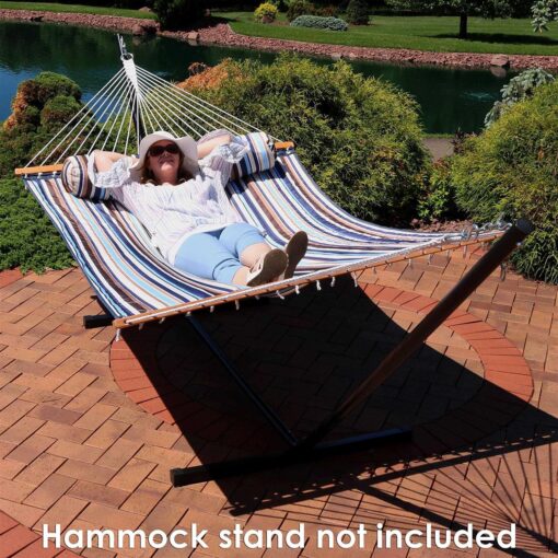 Sunnydaze Decor Quilted Fabric Hammock Spreader Bar - Image 4