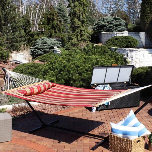 Sunnydaze Decor Quilted Fabric Hammock Spreader Bar - Image 2
