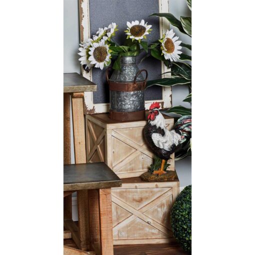 12 in. x 16 in. Light Brown Wood Farmhouse Planter (Set of 3) - Image 4