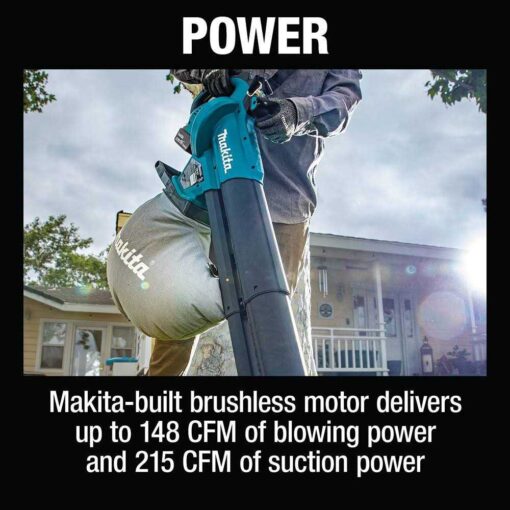 Makita 18V LXT Brushless Blower/Vacuum Mulcher Kit - XBU07SM1 - Image 5