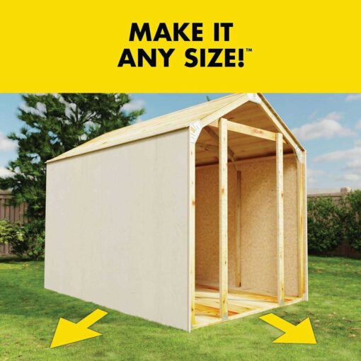 2x4basics 90192MI Custom Shed Kit with Peak Roof - Image 5
