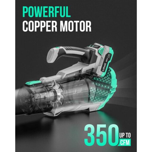 Litheli 20V Cordless Leaf Blower, 350 MPH and Variable Speeds Electric Leaf Blower for Cleaning Leaves - Image 5
