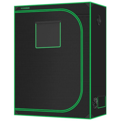 Grow Tent High Reflective Mylar with Observation Window and Floor Tray for Hydroponics Indoor Plant