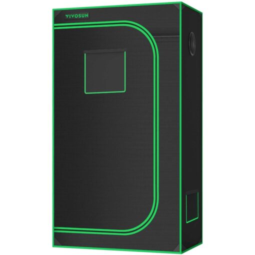 Grow Tent High Reflective Mylar with Observation Window and Floor Tray for Hydroponics Indoor Plant