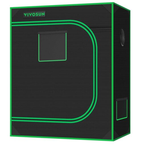 Grow Tent High Reflective Mylar with Observation Window and Floor Tray for Hydroponics Indoor Plant