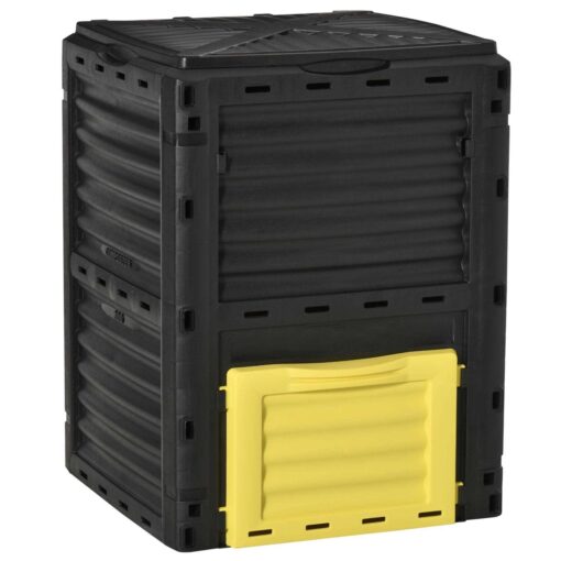Outsunny Garden Compost Bin 80 Gallon Outdoor Large Capacity Composter Fast Create Fertile Soil Aerating Box