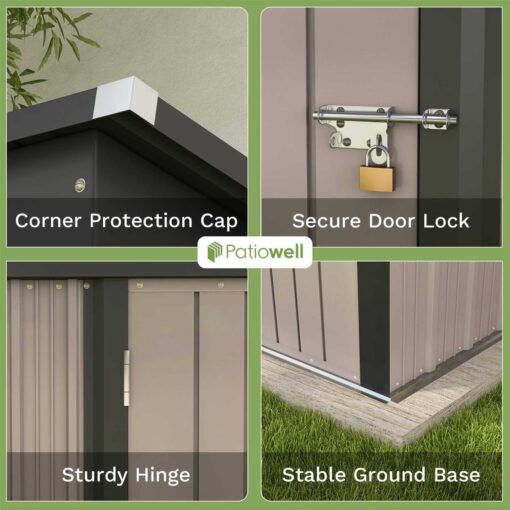 Patiowell 5-ft x 3-ft Steel Storage Shed - Image 4