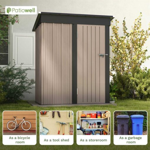 Patiowell 5-ft x 3-ft Steel Storage Shed - Image 3