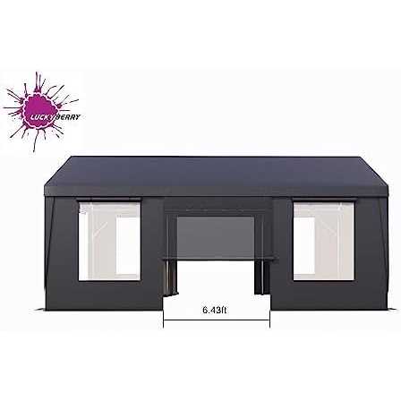 Luckyberry 10’x 20' Heavy Duty Carport with Roll-up Ventilated Windows - Image 2