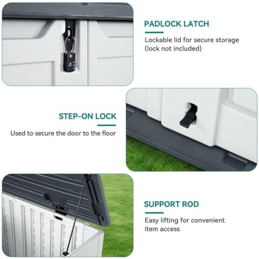 4.25 ft. W x 2.4 ft. D Resin Storage Shed - Image 4