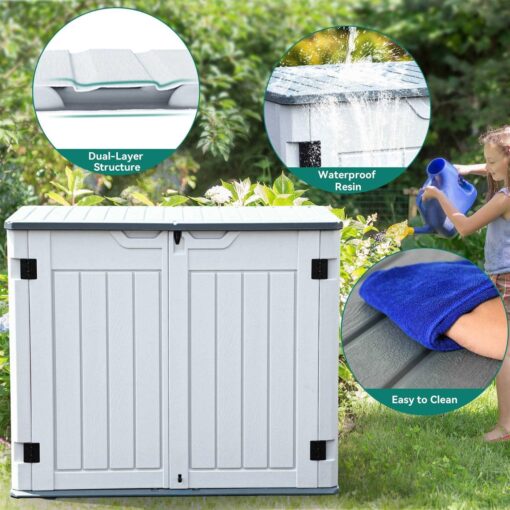 4.25 ft. W x 2.4 ft. D Resin Storage Shed - Image 3