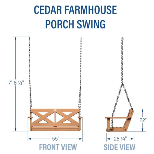 Backyard Discovery Farmhouse Porch Swing - Image 2